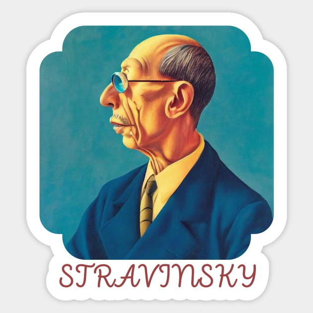 IGOR STRAVINSKY Sticker by Cryptilian